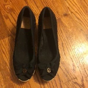 Tory Burch Black Wedges